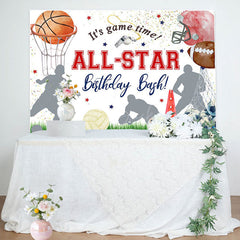 Lofaris Sports Balls Lawn All Star Birthday Bash Backdrop