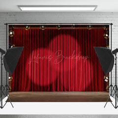 Lofaris Spotlight Red Curtain Stage Backdrop For Photography