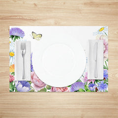 Lofaris Spring Bloom Flowers Bee Dining Set Of 4 Placemats