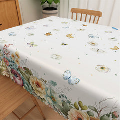 Lofaris Spring Butterfly Flower Home Decorative Tablecloth