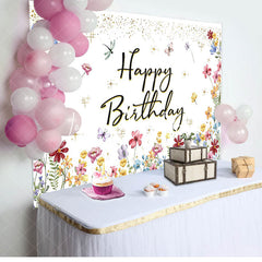 Lofaris Spring Colorful Floral Backdrop For Birthday Party