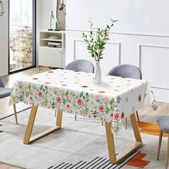 Lofaris Spring Colorful Flowers Repeat Tablecloth For Kitchen