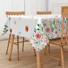 Lofaris Spring Colorful Flowers Repeat Tablecloth For Kitchen