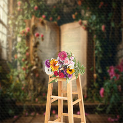 Lofaris Spring Fantasy Window Flowers Book Photo Backdrop