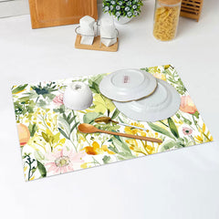 Lofaris Spring Floral Greenery Dining Set Of 4 Placemats