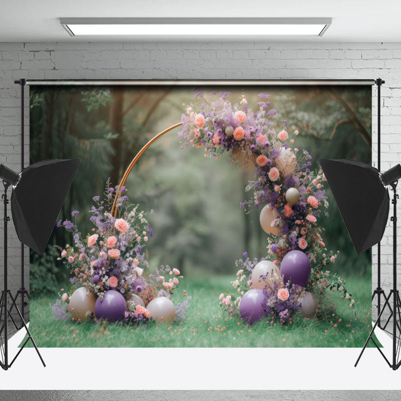 Lofaris Spring Forest Floral Arch Balloons Wedding Backdrop