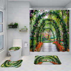 Lofaris Spring Garden Plant Flower Decorative Shower Curtain