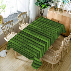 Lofaris Spring Green Bamboo Wall Rectangle Kitchen Tablecloth