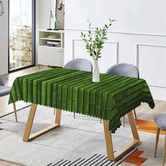 Lofaris Spring Green Bamboo Wall Rectangle Kitchen Tablecloth