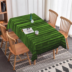 Lofaris Spring Green Bamboo Wall Rectangle Kitchen Tablecloth