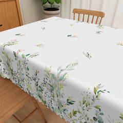 Lofaris Spring Green Leaves Dinning Room Square Tablecloth