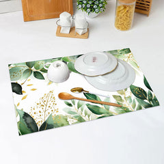 Lofaris Spring Green Leaves Nature Dining Set Of 4 Placemats