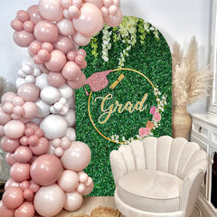 Lofaris Spring Greenery Floral Cap Gold Grad Arch Backdrop