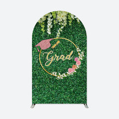 Lofaris Spring Greenery Floral Cap Gold Grad Arch Backdrop