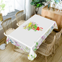 Lofaris Spring Multicolor Flowers Pastoral Picnic Tablecloth