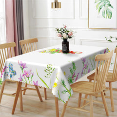 Lofaris Spring Multicolor Flowers Pastoral Picnic Tablecloth