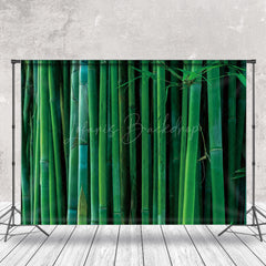 Lofaris Spring Nature Green Bamboo Backdrop For Photography