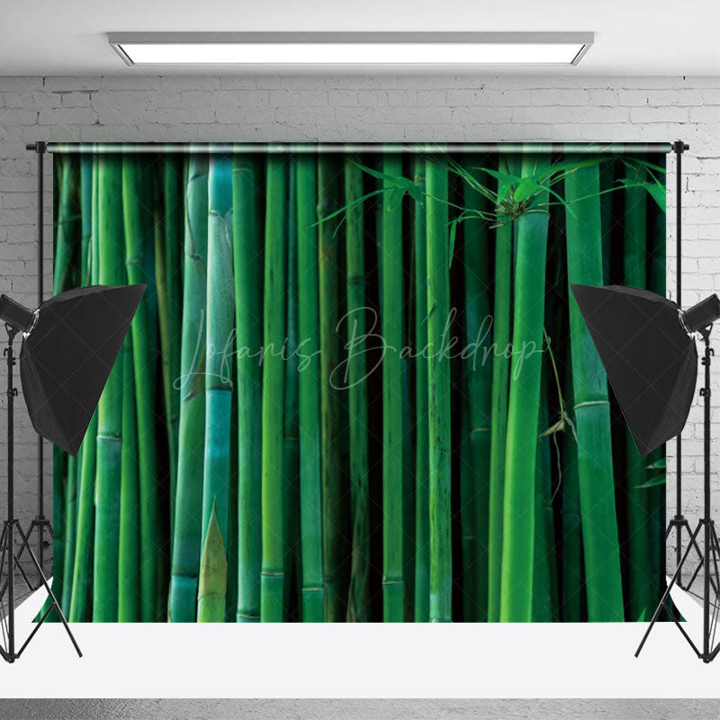 Lofaris Spring Nature Green Bamboo Backdrop For Photography