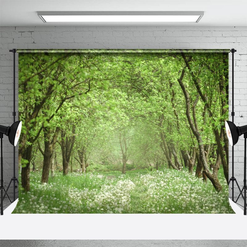 Lofaris Spring Summer Flowers Forest Backdrop For Photo Booth