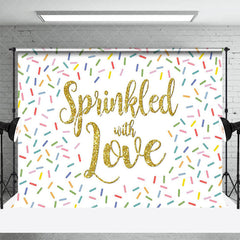Lofaris Sprinkled With Love Colorful Candy Party Backdrop