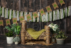 Lofaris St Patricks Day Rustic Newborn Photography Backdrop