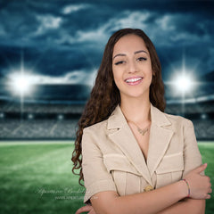 Lofaris Stadium Spotlight Football Grassland Backdrop For Photo