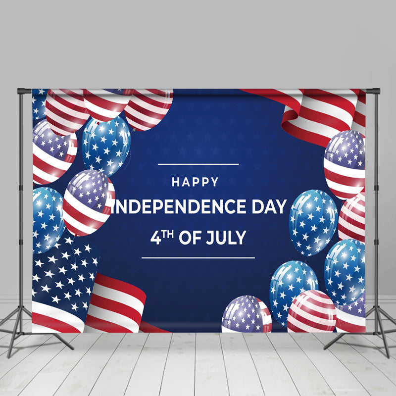 Lofaris Star July 4 Stripe Balloon Independence Day Backdrop