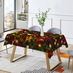 Lofaris Star Light Christmas Rectangle Tablecloth for Family