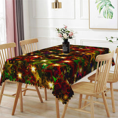 Lofaris Star Light Christmas Rectangle Tablecloth for Family