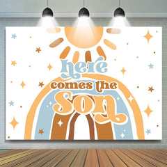 Lofaris Star Sun Here Comes The Son Baby Shower Backdrop