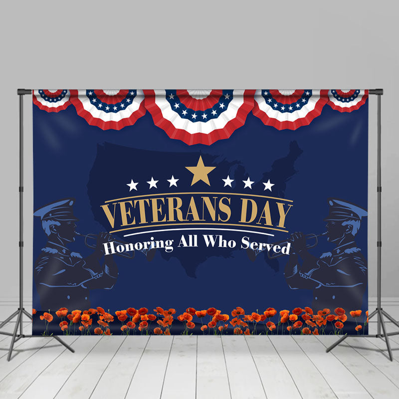 Lofaris Stars America Patriotic Party Veterans Day Backdrop