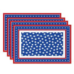 Lofaris Stars Repeat Independence Day Set Of 4 Placemats