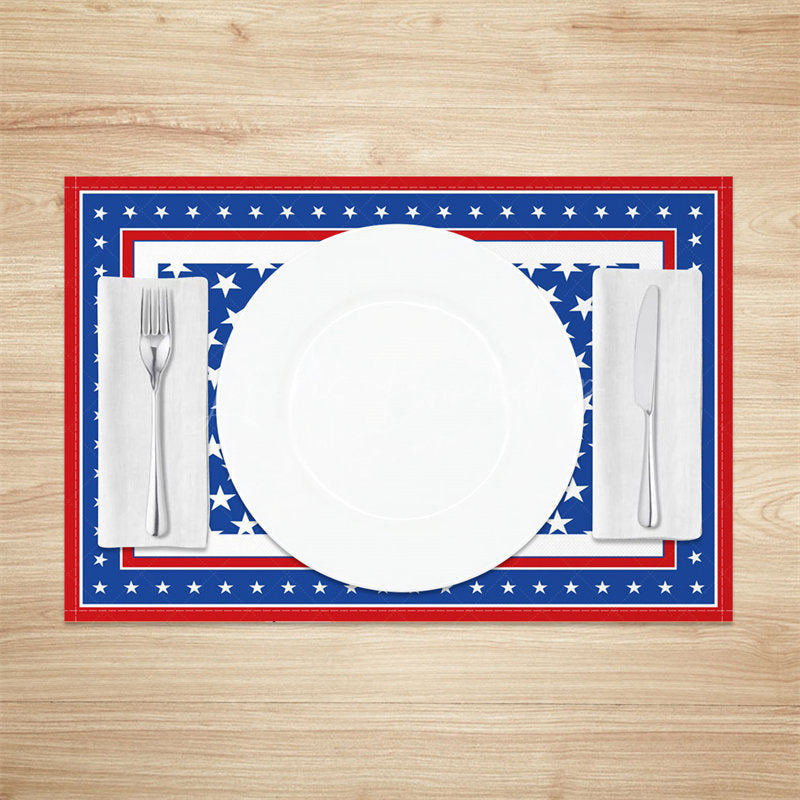 Lofaris Stars Repeat Independence Day Set Of 4 Placemats