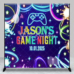 Lofaris Stars Sky Neon Custom Name Game Night Party Backdrop