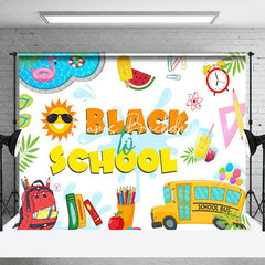 Lofaris Stationery Sun Pool Summer Black To School Backdrop