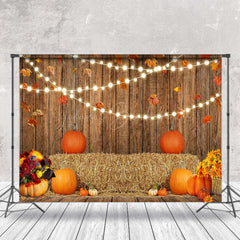 Lofaris Stencil Wall Haystack Pumpkin Photography Backdrop