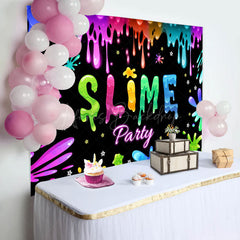 Lofaris Sticky Graffiti Slime Theme Party Backdrop