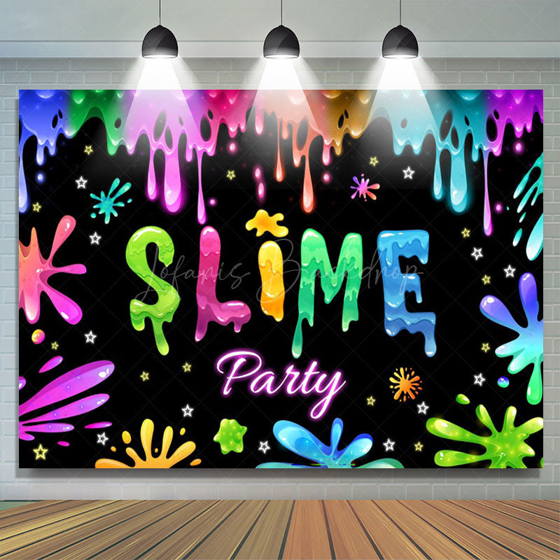 Lofaris Sticky Graffiti Slime Theme Party Backdrop