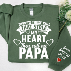 Lofaris Stole My Heart They Call Me Papa Custom Sweatshirt