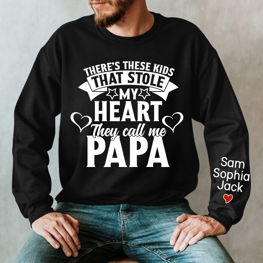 Lofaris Stole My Heart They Call Me Papa Custom Sweatshirt