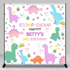 Lofaris Stomp Chomp Dinosaur Custom 3rd Birthday Backdrop