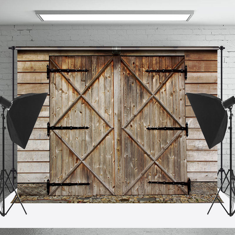 Lofaris Stone Floor And Door Wood Backdrop For Photography