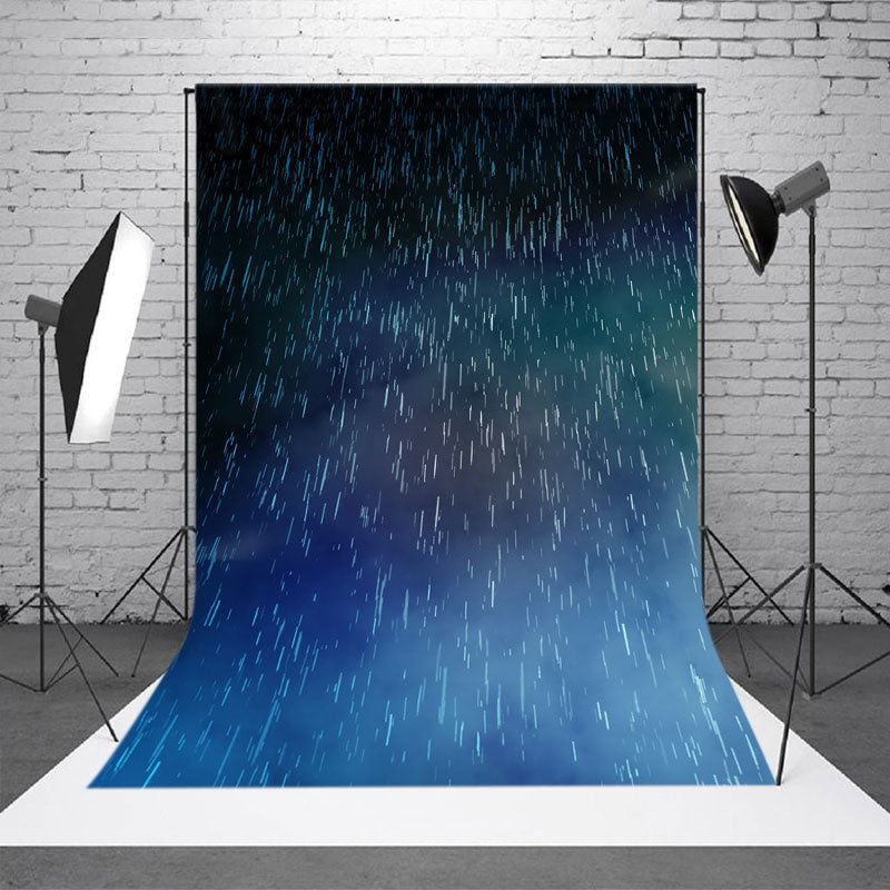 Lofaris Storm Blue Raindrops Scene Photography Backdrop