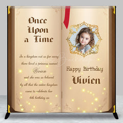 Lofaris Story Book Custom Name Photo Happy Birthday Backdrop