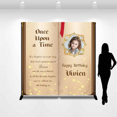 Lofaris Story Book Custom Name Photo Happy Birthday Backdrop