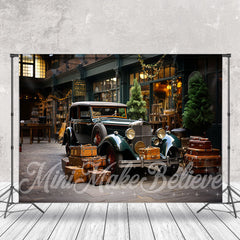 Lofaris Street Outdoor Dark Green Truck Backdrop Cake Smash