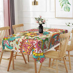 Lofaris Stylish Culture Colorful Paisley Pattern Tablecloth