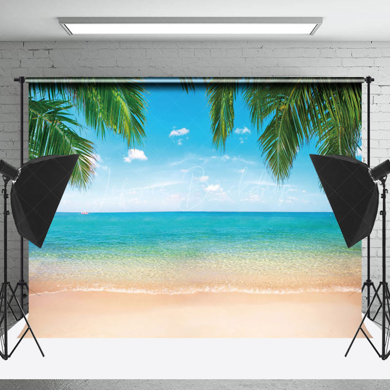 Lofaris Summer Beach Coconut Leaves Wonderland Photo Backdrop