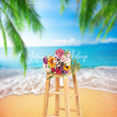 Lofaris Summer Beach Waves Natural Scenery Backdrop