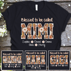 Lofaris Summer Blessed Floral Mimi Nana And Kids T - Shirt